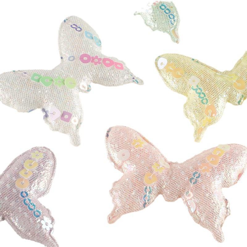 Three-Dimensional Butterfly Multi-Color Badge Embroidery Sticker Sequins Butterfly Accessories Hairpin Cloth Label Clothing Accessories Patch Sticker