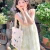 Coffee break French fairy summer seaside small sleeveless dress high sense loose and thin beautiful small skirt