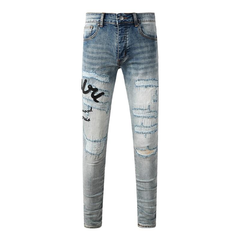STREETRICH Fashion Americans Brands Men's Jeans Luxury Streetwear Holes Long Trousers Quality Male Stretch Slim Pants Skinny Trousers
