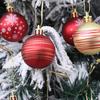 Plastic Christmas Tree Decorations Accessories Colorful Handcrafted Spherical Orbs in Gift Box for Festival Event