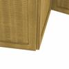 3 Piece Room Divider In Brown Solid Paulownia Wood