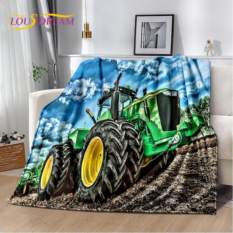 Car Tractor Truck Series Pattern Soft Plush Blanket,Flannel Blanket Throw Blanket for Living Room Bedroom Bed Sofa Picnic Cover