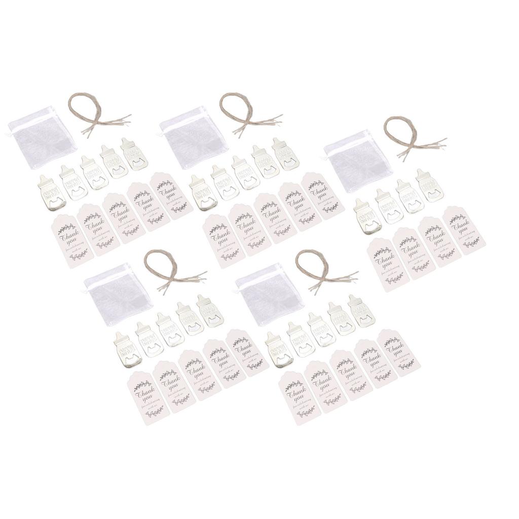 24 Set Baby Bottle Opener Zinc Alloy Cute Baby Bottle Shaped Bottle Opener Baby Shower Return Gift