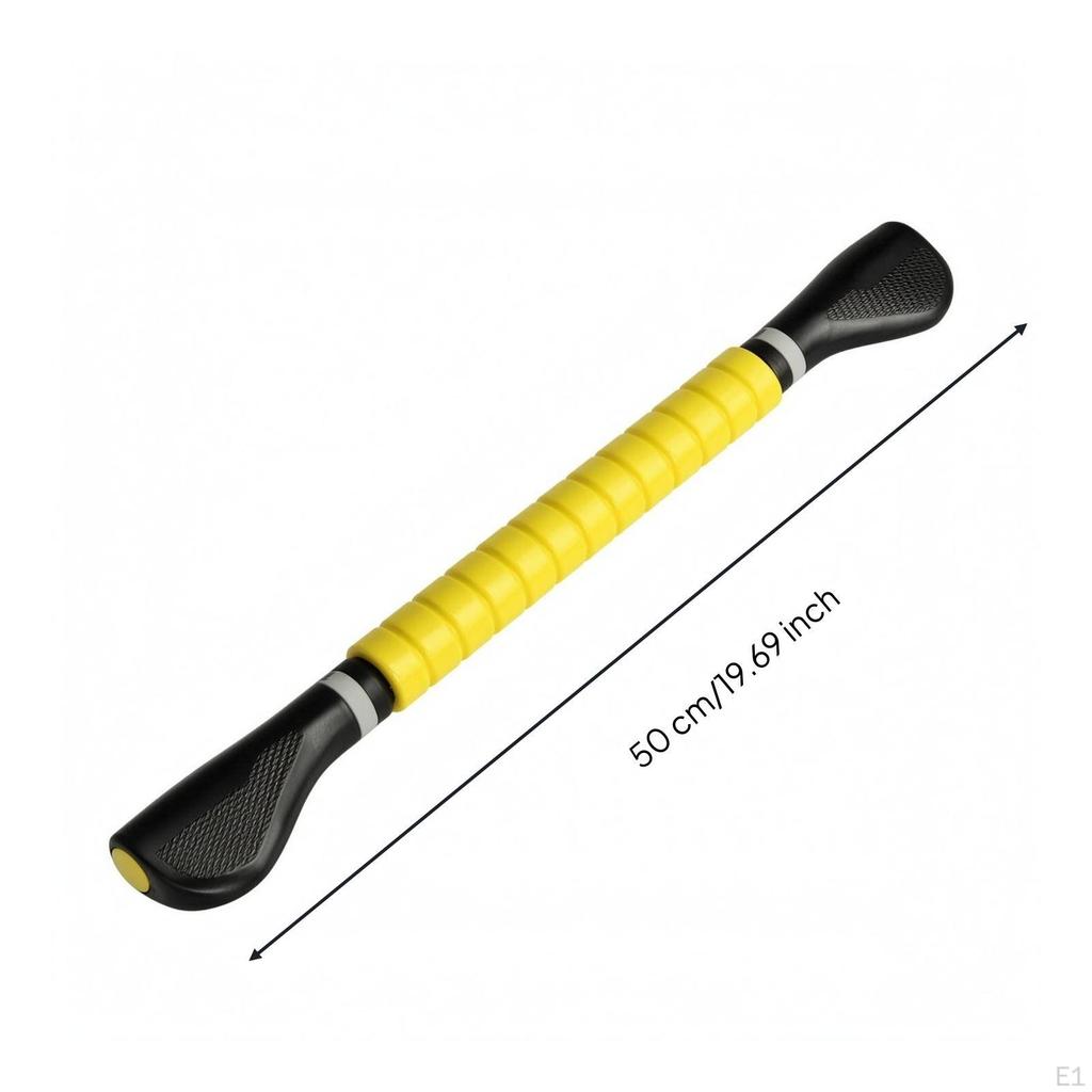 Handheld Muscle Roller Ergonomic Handles Massage Bar Textured Grip Cylinder