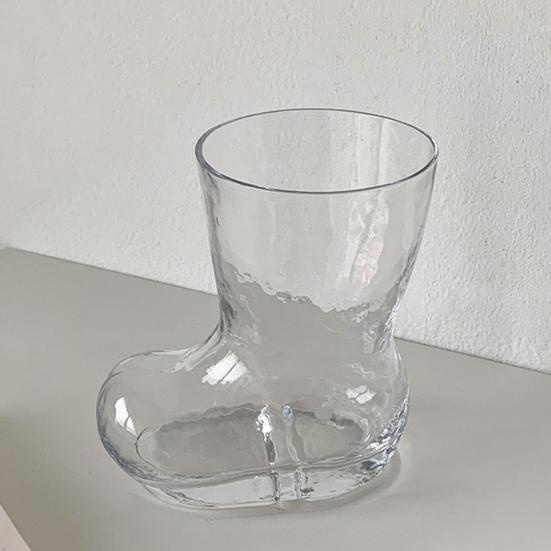 Creative Boot Shape Glass Cup, 300ml Novelty Boot Tumbler for Whiskey Beer Juice Coffee, Unique Home Bar Gift