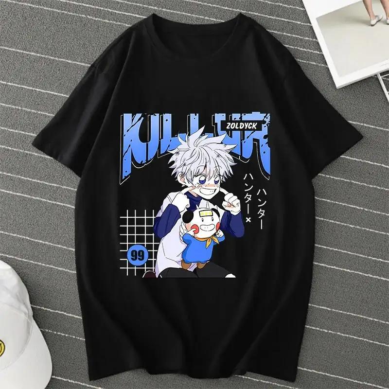 25Anime Hunter X Hunter Killua Zoldyck T Shirt Men Women Casual Fashion Harajuku Short Sleeve Crew Neck Plus Size Unisex T Shirt