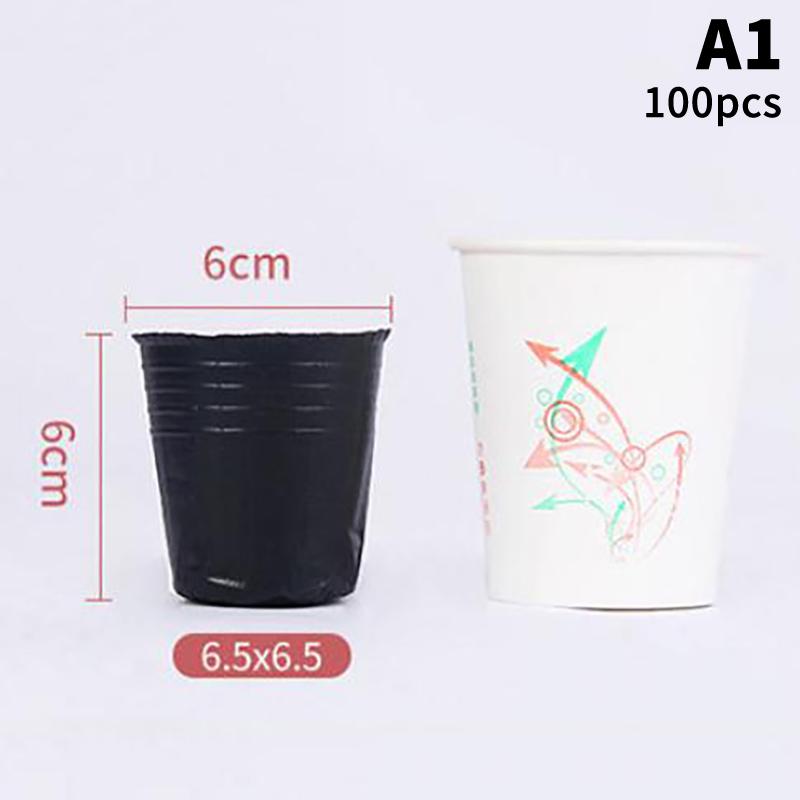 

100Pcs Thickened Seedling Nursery Pots Plant Starter Cups For Household Garden Vegetable Flower Herb Planting Cultivation Bags A1