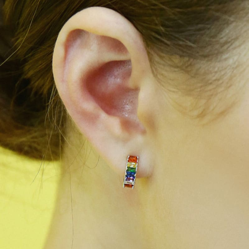 

Shertz Rainbow Combo Cubic Earrings (14k) rose gold