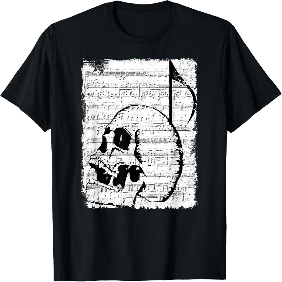 Punk Rock and Roll Concert T-Shirt _ Heavy Metal Skull Tee T-Shirt XXXXXL чёрный