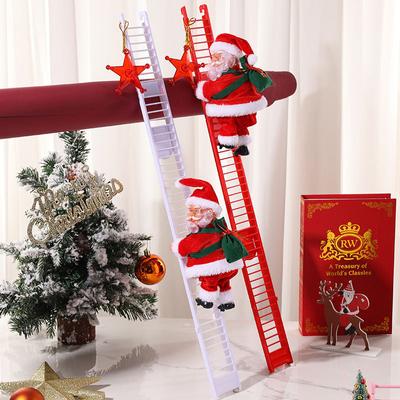 Christmas Electric Music Climbing Beads Climbing Ladder Santa Claus Doll Children's Toys Christmas Gifts