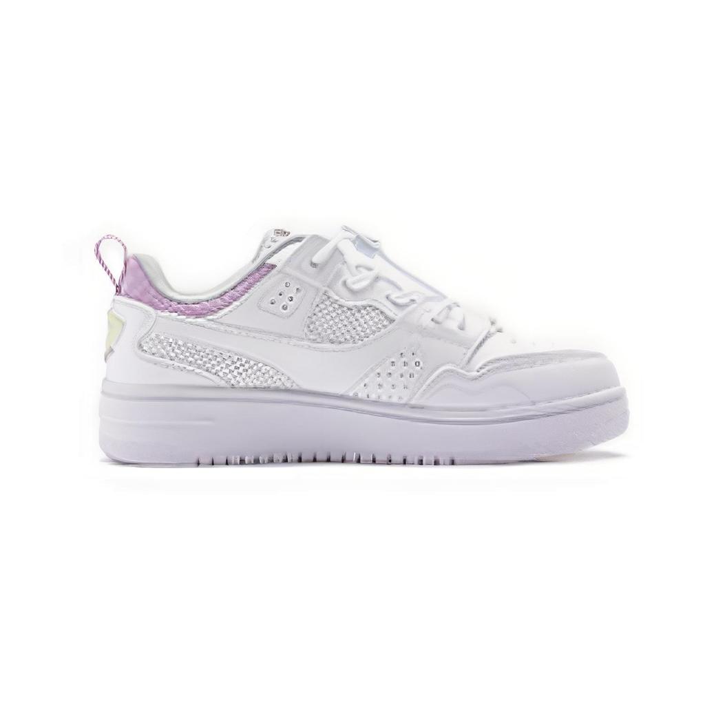 Li Ning Kids White Sneakers Shock Absorption Rebound Wear Resistant Lightweight Breathable Non-Slip Casual Shoes Kids Sneakers Purple YKCU028-6