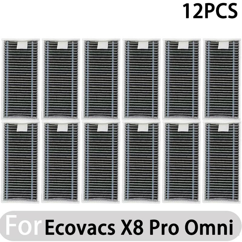 Compatible for Ecovacs X8 Pro Omni Accessories Main Side Brush Hepa Filter Rag Dust Bag Replacement Parts
