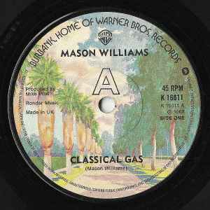 

7inch Record MASON WILLIAMS - Classical Gas K16011 Warner Bros. Re UK Pop Used