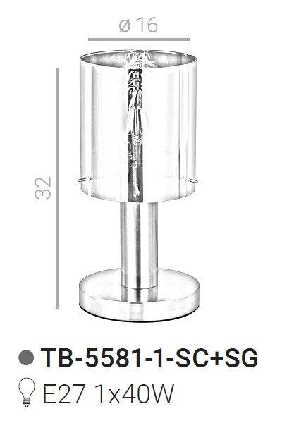 Lampa stołowa Sardo TB-5581-1-SC+SG Italux