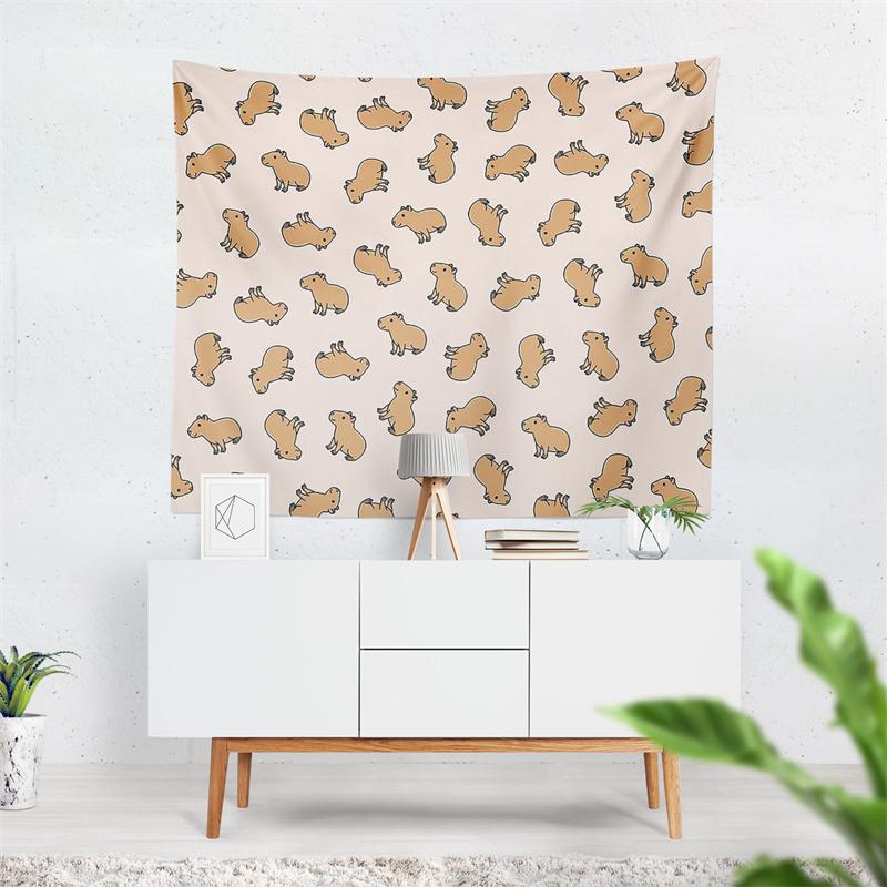 Aertemisi Capybara Tapestry Wall Hanging Art for Bedroom Living Room College Dorm Party Backdrop Home Decoration