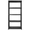 Étagère de rangement à 5 niveaux Noir 183x45,7x185 cm Plastique