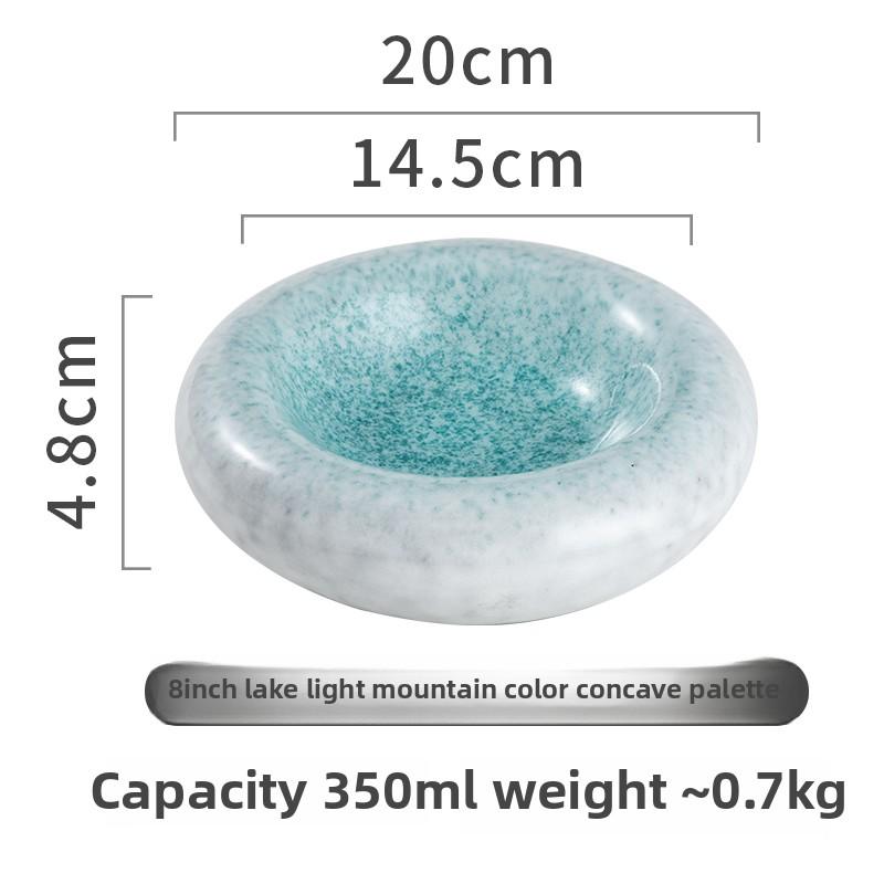 Molecular Gastronomy Tableware Appetizer Plate Sashimi Plate Creative Restaurant Circular Insulation Ceramic Dessert Plates