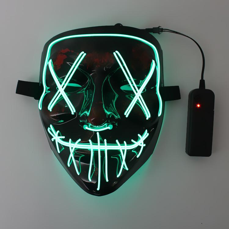 LED Svítící Maska Halloweenská Maska Kostýmní Rekvizity Maškarní Párty Maska Ducha
