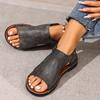 Summer New Large Size Sandals Cover Toe Flat Beach Sandals