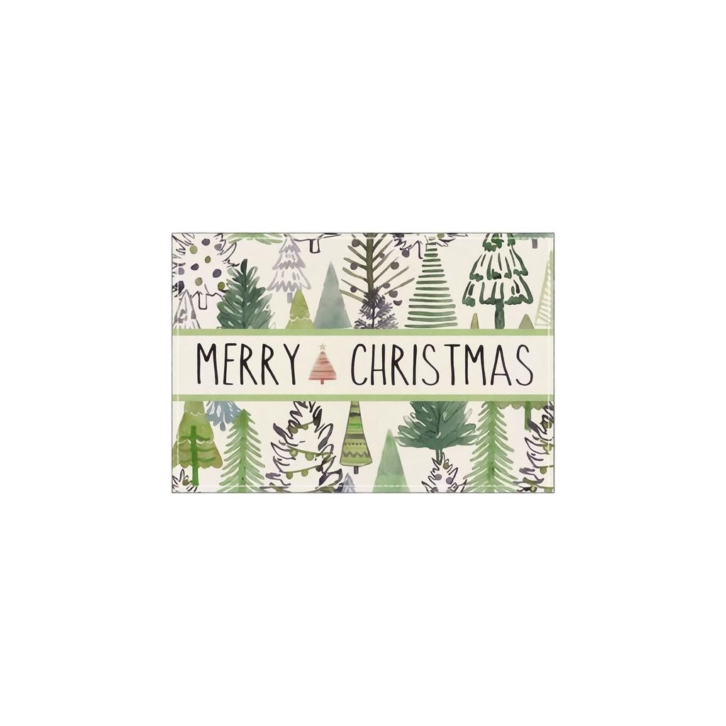 Christmas Placemats Linen Print Stain- Heat- Table Mats for Dining and Party Decoration