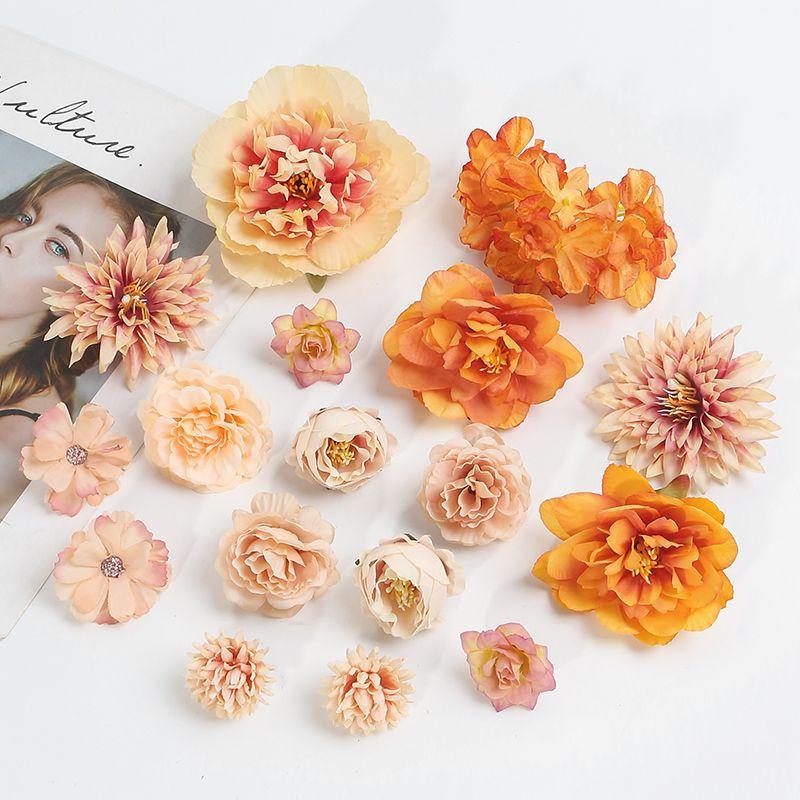 Rose Artificial Flowers Set Peony Fake Flowers For Home Decor Wedding Marriage Decorations Ornaments Bouquet Garland Accessories
