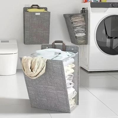Household Portable Foldable Laundry Basket Multi-functional Home Storage Wall Hanging Laundry Basket Sundries Storage Tools