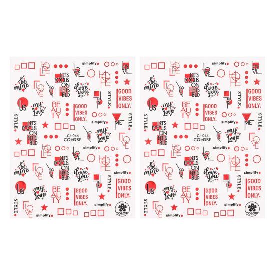 

2 шт. наклейки для дизайна ногтей, не выцветающие, легко наклеиваемые, самоклеящиеся, непадающие, сделай сам, День святого Валентина, красные сердечки, маникюрные наклейки, поставка для салонов красоты S