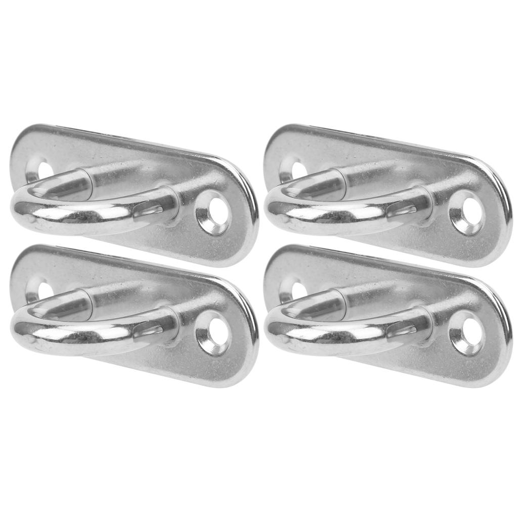 M8 2 Holes Fixed Eye Plate Stainless Steel Hook Loop Ushaped Screws Wall Mount Hanger