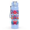 1PC Colorful Floral Pattern Art 750ml Color Plastic Sports Water Bottle Leakproof Flip Straw Lid Suitable for Sports Office Home Use