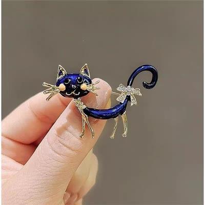 Sevimli Hayvan Pimleri Kedi Broş Takı Kızlar Için Ziyafet Randevu Aksesuarları Bijoux Korsaj