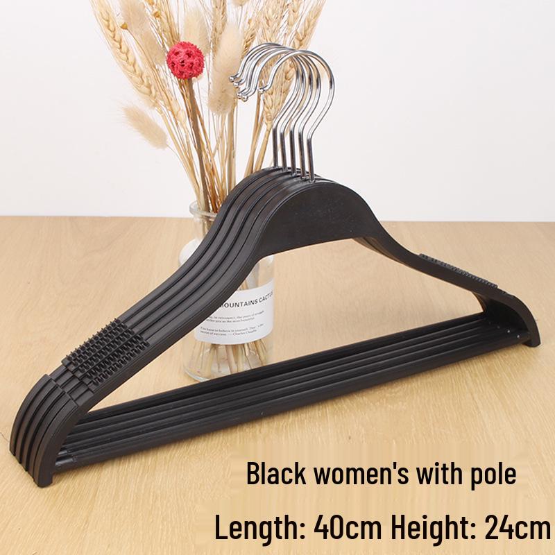 Wide-Shoulder Seamless Plastic Clothes Hanger Set for Suits and Overcoats