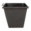 Succulent Herb Planters Square Resin Planter 10 Inch Large Plant Pot with Drainage Hole Modern Flower Pots for Living Room Decorative Garden Saucer