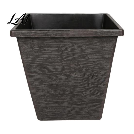 Succulent Herb Planters Square Resin Planter 10 Inch Large Plant Pot with Drainage Hole Modern Flower Pots for Living Room Decorative Garden Saucer