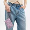 Coach Wristlet 16 Floral Print Design Coated Canvas Clutch Small Women Clutch Purple CBP28-SVY2I