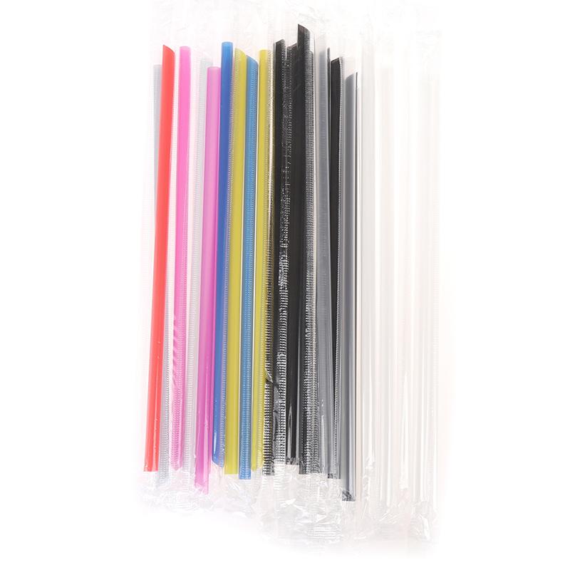 100 Pcs Clear Individually Wrapped Drinking Pp Straws Drinks Straws Party Supplies