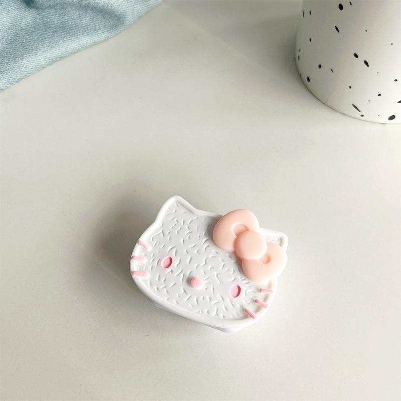 

Cartoon Kt Cat Mobile Phone Airbag Bracket Bow Tie Cat Mirror Desktop Back Sticker Retractable Drama Support Rack