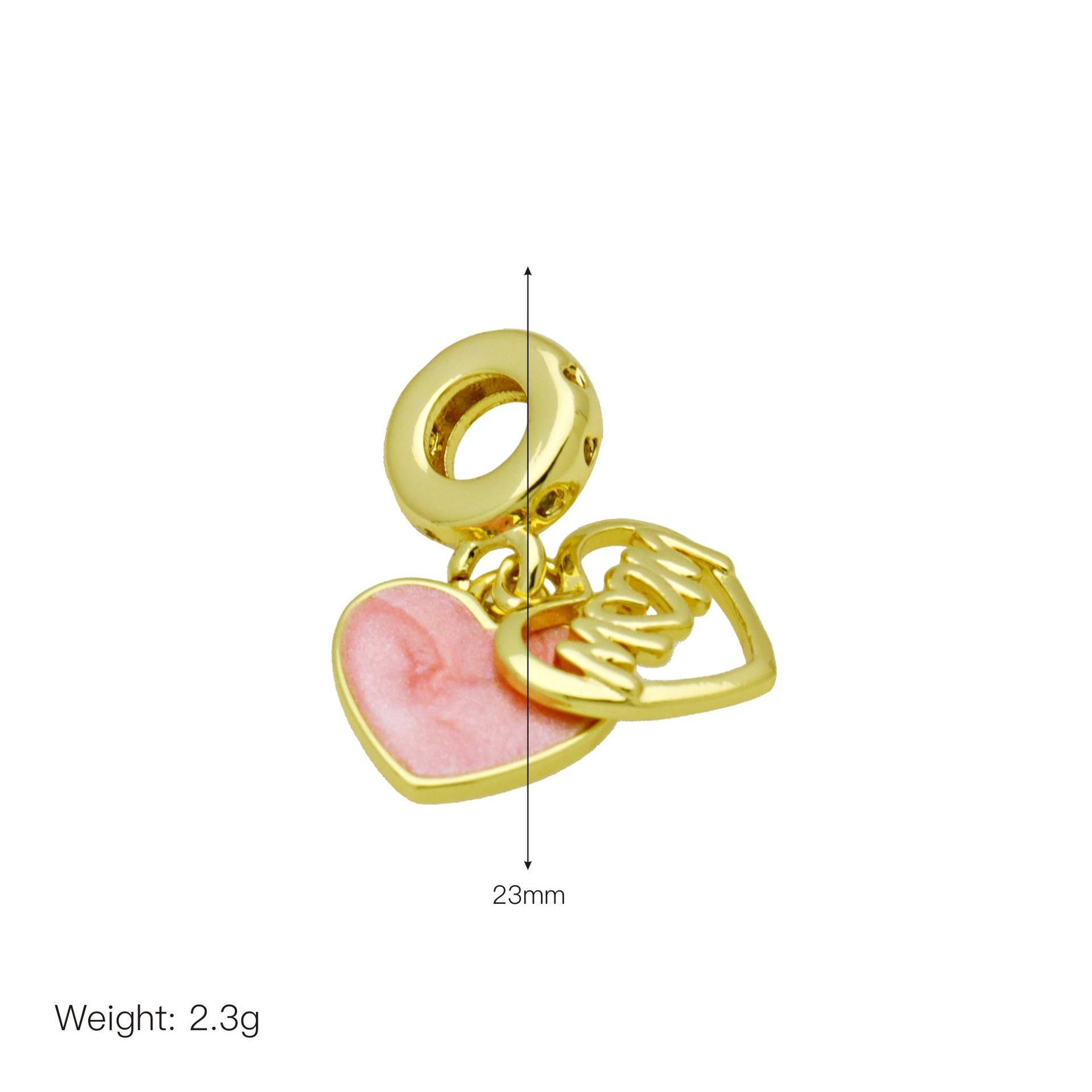 Любовь Персиковое Сердце Медвежья Лапа Маленькая Черепаха Форма Сердца Креативный Браслет Подвеска Женский Сладкий Любовный Браслет