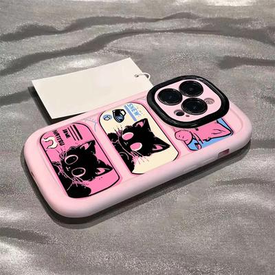 Gatto Rosa Adatto per Custodia per Cellulare Apple 15 Iphone14promax Cartone animato 13/8plus Cartone animato 16