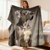 Retro Great Dane Dog Blanket Soft Spread Suitable for Sofas Chairs S Cars & Living Rooms Cozy Pet-Themed with Great Dane