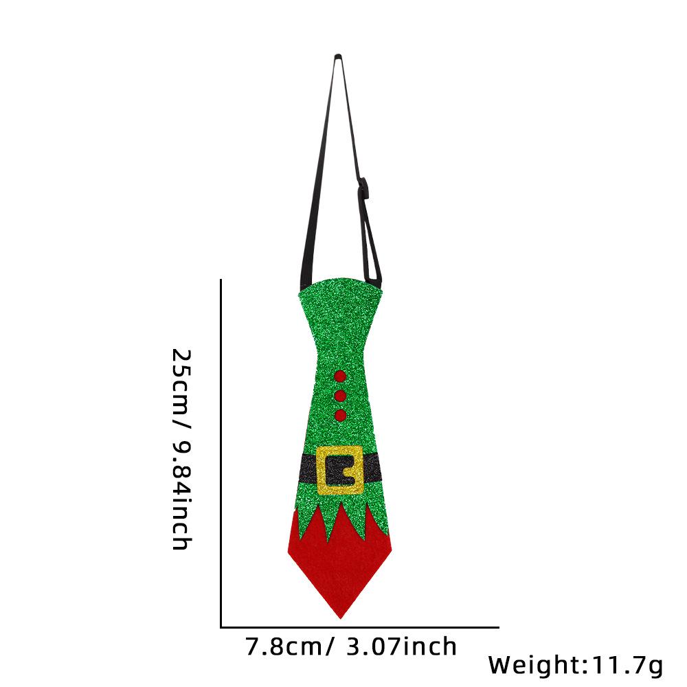 Felt Christmas Tie Ornaments - Snowman, Reindeer, Christmas Tree Décor