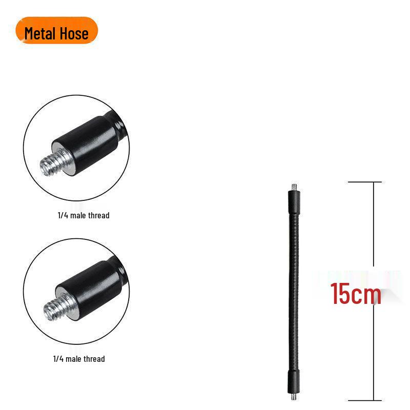 Universal Metal Flexible Hose Tripod with Ring Light, Ball Head, and Phone Holder - 360 Degree Adjustment