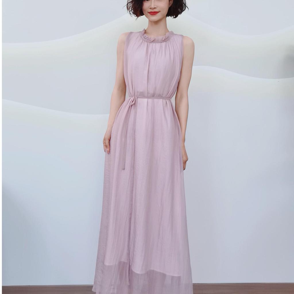 Summer 2023 Ruffled Collar Sleeveless Dress
