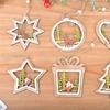 Decor Santa Claus Gift Xmas Ornament Wood Hanging Snowman Snowflake Elk Christmas Tree Pendant