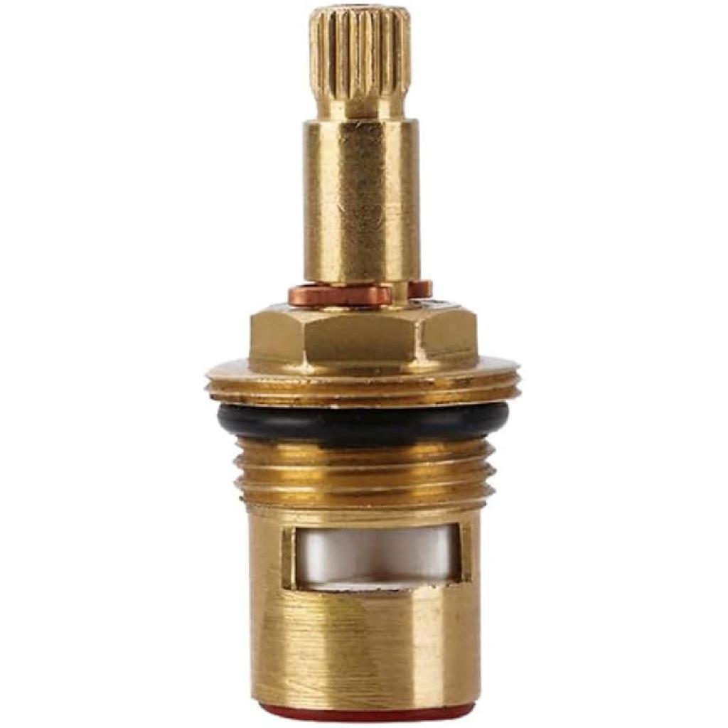 Faucet Ceramic Cartridge Valve, G1/2" Brass Tap Ceramic Disc Cartridges Replacement for Hot Cold Water (Type F2- H49mm)