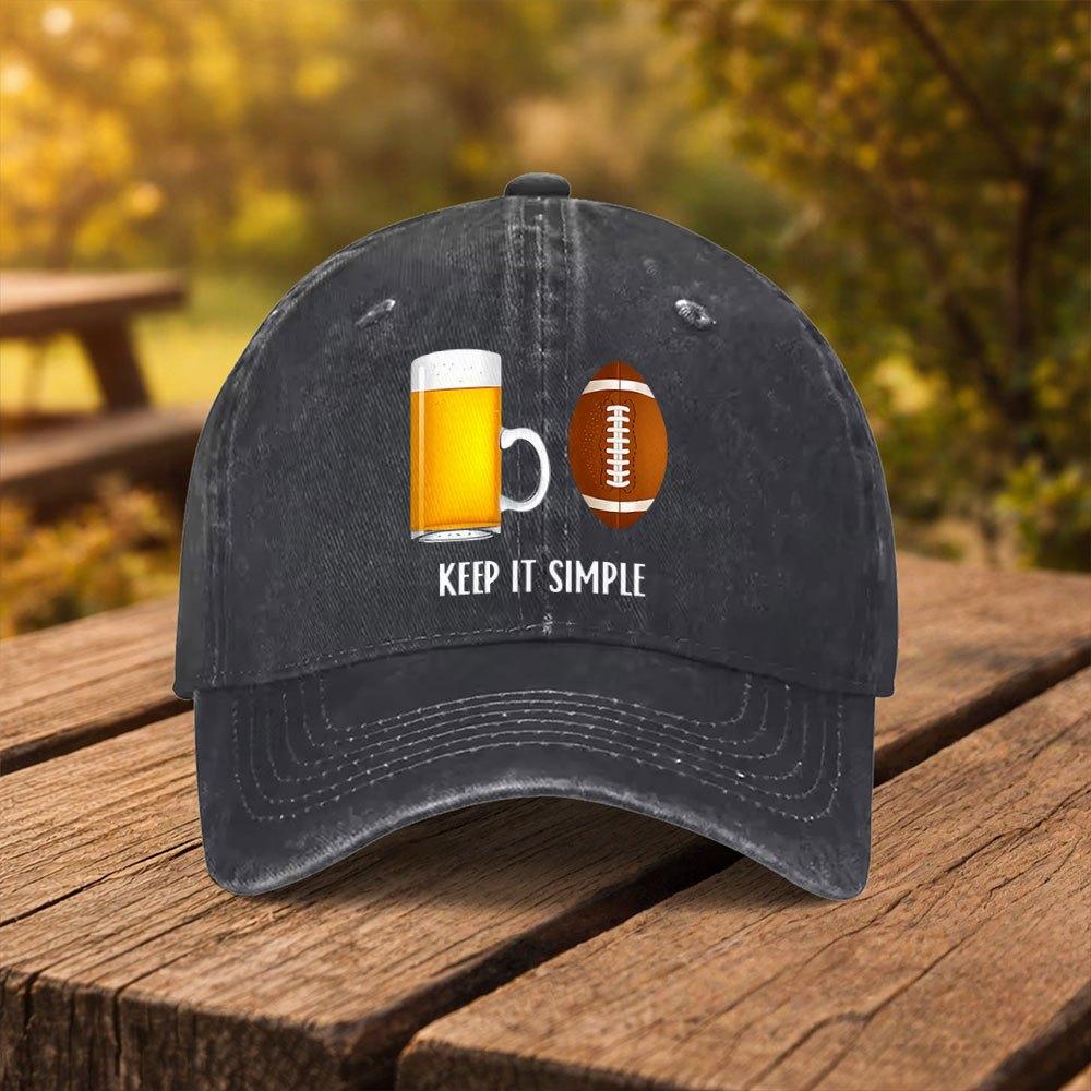 Beer Rugby Print Baseball Cap Unisex Fashion Duckbill Hat Suitable for Outdoor Sports Fitness Travel And Outings MultiColor