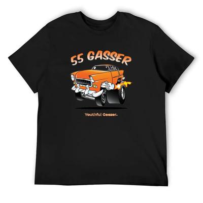 55 Gasser Cartoon Car T-Shirt Quick-drying Fashion Shirts Vintage T Shirts for Men Graphic