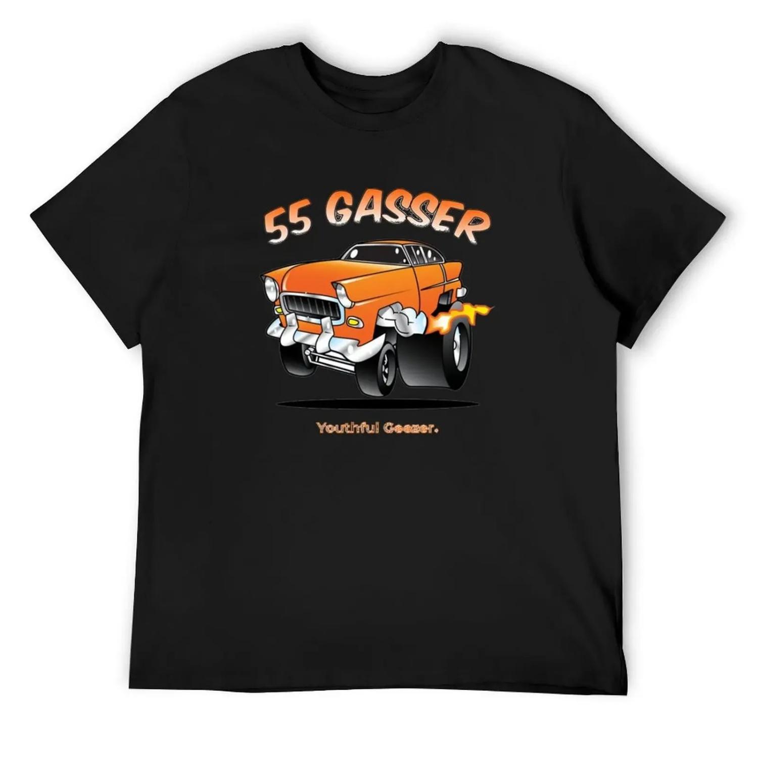 

55 Gasser Cartoon Car T-Shirt quick-drying fashion shirts vintage t shirts for men graphic XXXXXL чорний