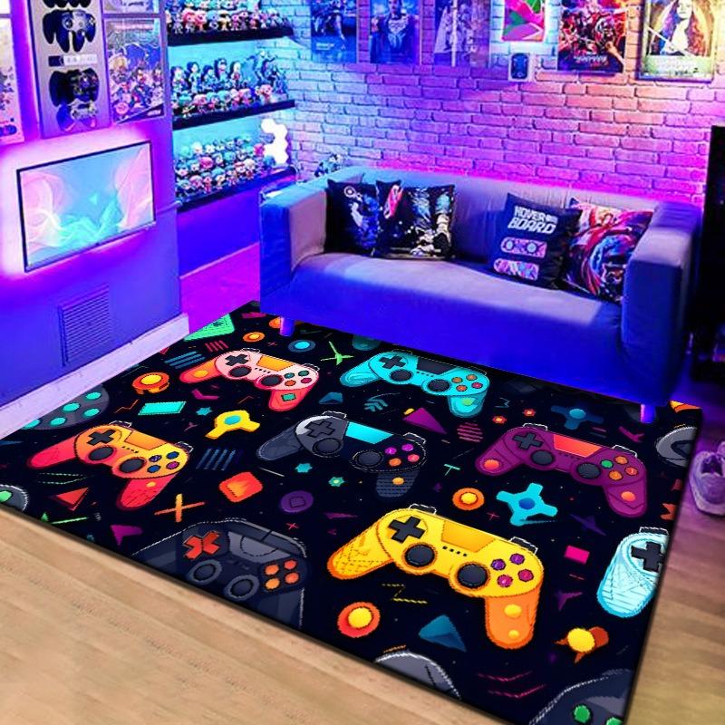 Game Controller Large Area Rug for Living Room Bedroom Carpet Slip-resistant and Wear-resistant Soft Floor Mat Home Decoration