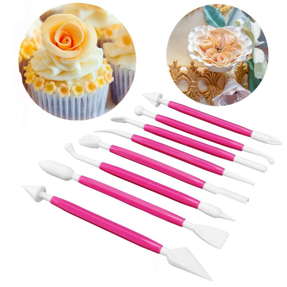 8Pcs Cake Fondant Tool Set Double Ended Cake Decorating Tools Kit Fondant Modeling Tools  Baking