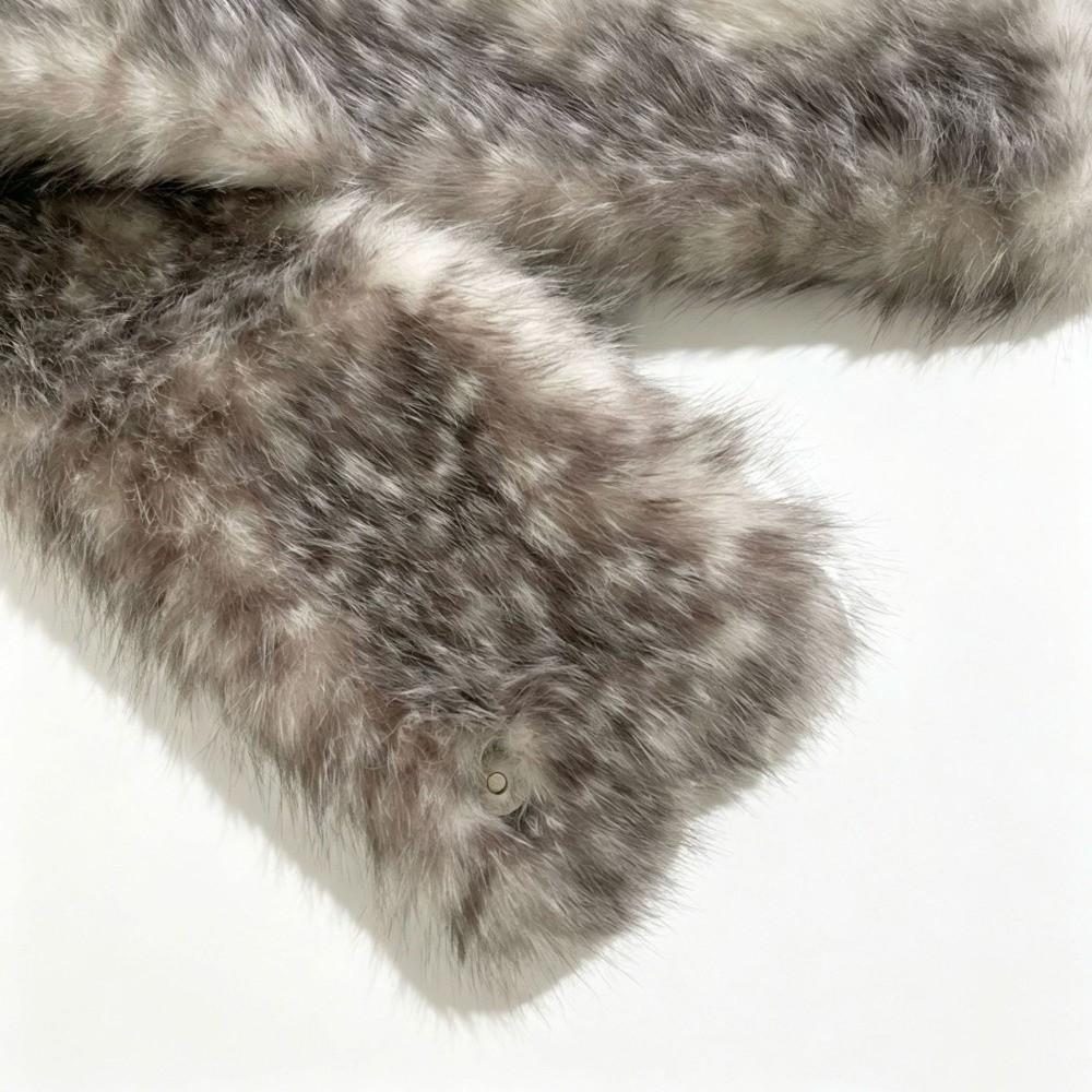 Grey Deer Print Plush Scarf Thickened Winter Shawl Soft Warm Scarf Winter